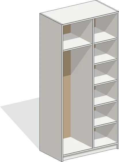 Clóset abierto modular