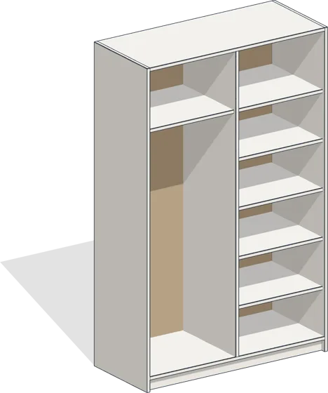 Clóset abierto modular