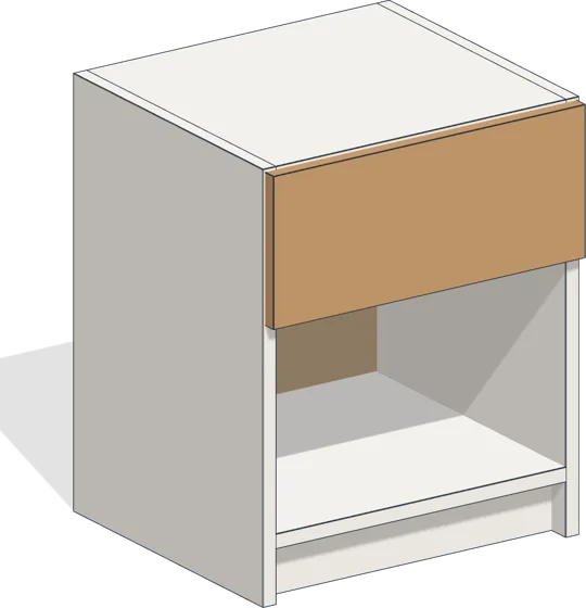 Mesa de noche 1 cajón