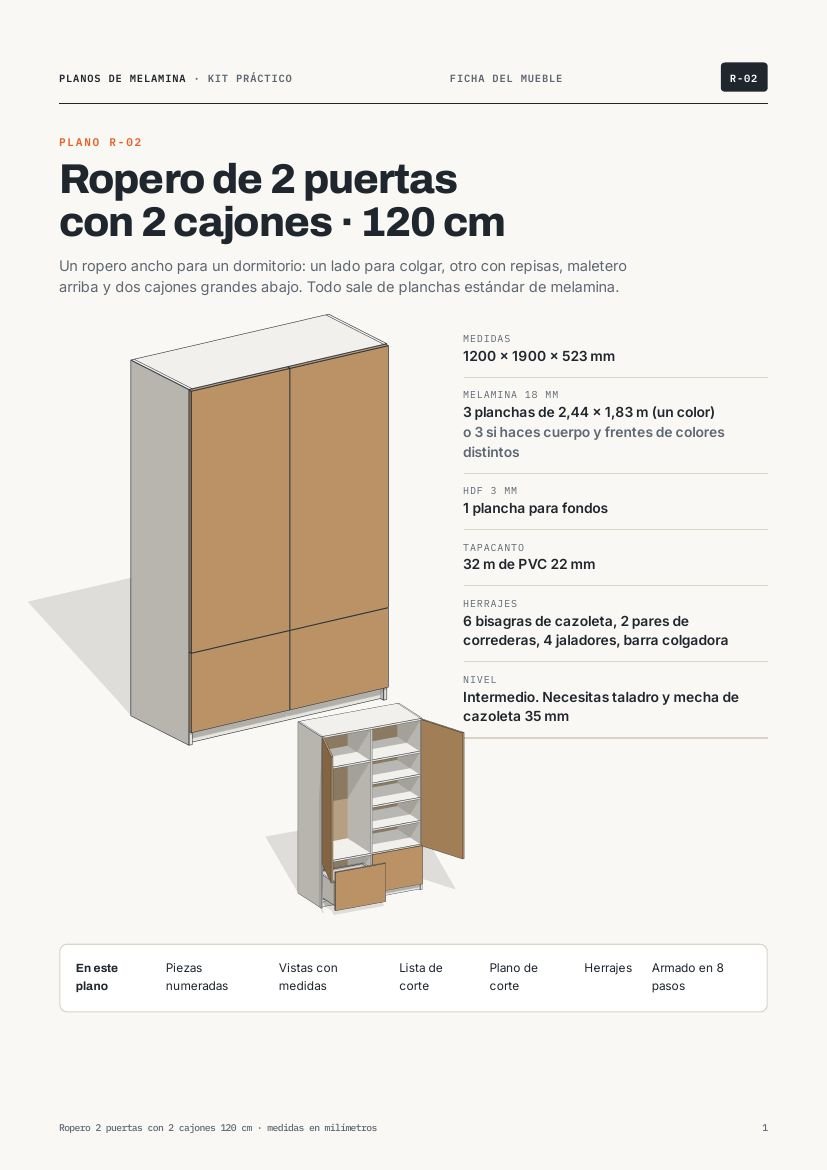 Página 1: Ficha del mueble
